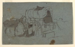 Ein Armeewagen und Maultier, ca. 1862