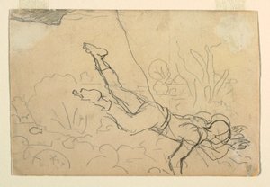 Zeichnung, Muscheltaucher, 1885–86 von Winslow Homer