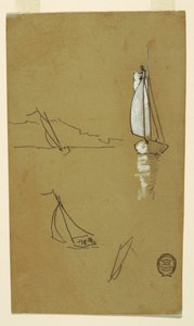 Vier Skizzen von Schaluppen, 1880 von Winslow Homer