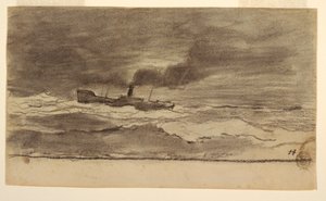 Meereslandschaft mit Fischkutter, Cullercoats, England, 1881–82 von Winslow Homer