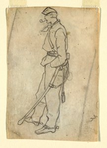 Soldat mit Schwert und Pfeife, 1862