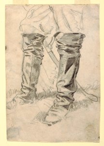 Studie von Kavallerieoffizierstiefeln, 1862–64 von Winslow Homer