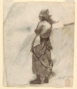 Frau schaut aufs Meer, Cullercoats, England, 1881–82
