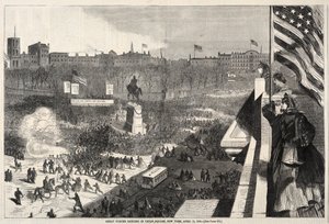 Großes Sumter-Treffen auf dem Union Square, New York, 11. April 1863 von Winslow Homer