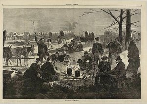 Halt eines Wagenzugs von Winslow Homer