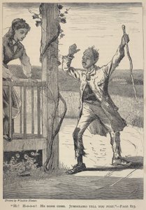 "Hi! H-o-o-o! Er ist gekommen. Jumboloro sagt es dir zuerst.", aus The Galaxy, Juni 1869