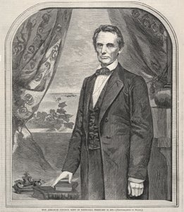 Hon. Abraham Lincoln, geboren in Kentucky, 12. Februar 1809, 1860