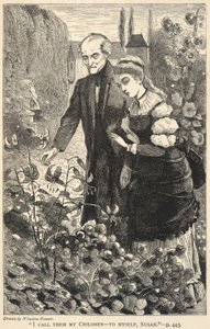 "Ich nenne sie meine Kinder - für mich selbst, Susan.", aus The Galaxy, Oktober 1869 von Winslow Homer