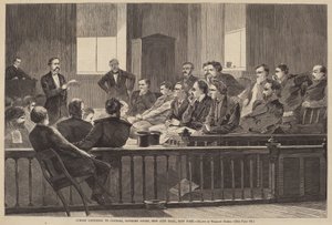 Geschworene hören dem Anwalt zu, Oberster Gerichtshof, Neues Rathaus, New York