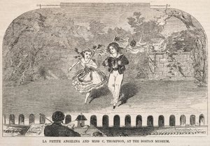 La Petite Angelina und Miss C. Thompson, im Boston Museum, 1859 von Winslow Homer
