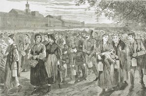 Das Fabrikleben in Neuengland - "Glockenzeit" von Winslow Homer