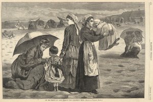Am Strand von Long Branch von Winslow Homer