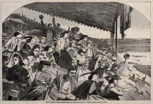 Unsere Badeorte - Pferderennen in Saratoga, 1865 von Winslow Homer