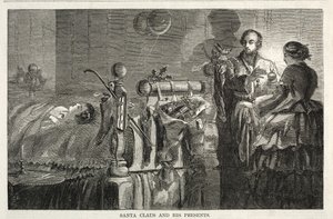 Weihnachtsmann und seine Geschenke, 1858