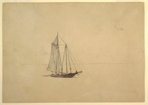 Schoner mit Beiboot