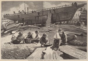 Schiffbau, Gloucester Hafen von Winslow Homer