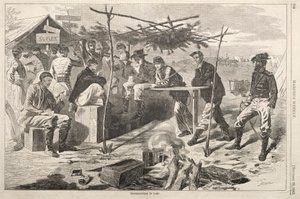 Erntedankfest im Lager, 1862 von Winslow Homer