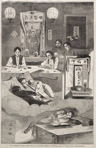 Die Chinesen in New York - Szene in einem Baxter Street Club-Haus von Winslow Homer