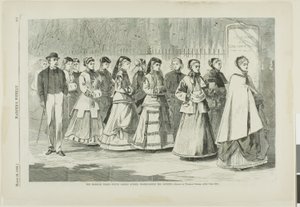 Der Morgenspaziergang - Mädchenschule promeniert auf der Allee
