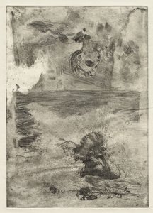 Zwei Köpfe, Studie nach "Undertow", ca. 1886, gedruckt ca. 1967