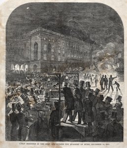Unionstreffen im Freien vor der Musikakademie von Winslow Homer