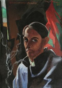 Die letzte Zigarette des Verurteilten Selbstporträt, 1924
