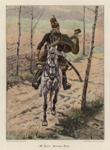 Polnischer Husar (Farblithografie) von Wojciech Kossak