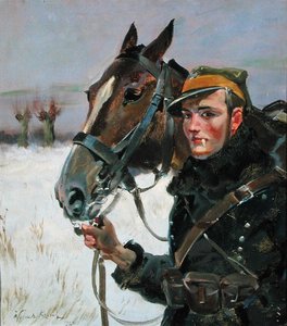 Soldat mit einem Pferd