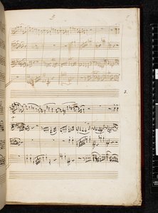 Adagio und Fuge in c-Moll, K. 546, Add. 28996, f.5r von Wolfgang Amadeus Mozart