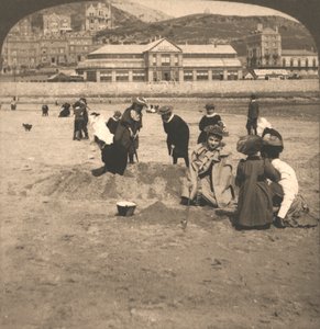 Am Strand von Llandudno, Wales, 1894