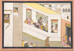 Rama und Lakshmana als Jungen helfen dem Weisen Vishvamitra