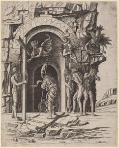 Abstieg in die Vorhölle von Workshop of Andrea Mantegna
