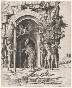 Abstieg in die Vorhölle von Workshop of Andrea Mantegna