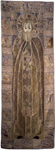 Das Grabtuch des Heiligen Sergius von Radonesch, 1671 von Workshop of Anna Ivanovna Stroganova