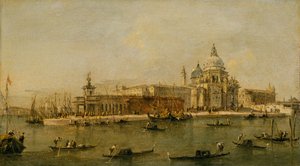 Venedig: Die Dogana und Santa Maria della Salute von Workshop of Francesco Guardi