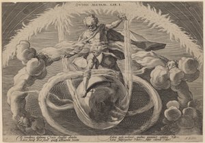 Chaos: Das Entwirren des Chaos oder die Schöpfung der Elemente von Workshop of Hendrick Goltzius, after Hendrick Goltzius