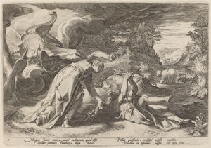 Juno verwandelt Kallisto in einen Bären von Workshop of Hendrick Goltzius, after Hendrick Goltzius