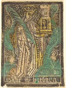 Heilige Barbara, 1460-1480 von Workshop of the Master of the