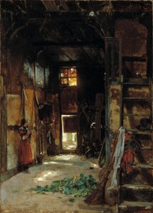 Innenraum eines westfälischen Bauernhauses von Worthington Whittredge