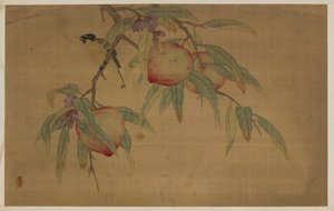 Vogel, Frucht und Blumen, Qing-Dynastie, 1741