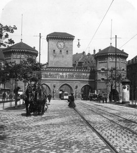 Isartor, München, Deutschland, um 1900 von Wurthle and Sons