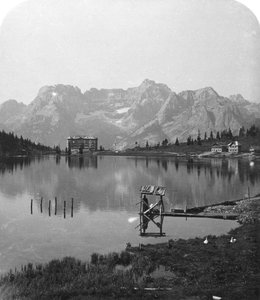 Misurinasee, Sorapiss-Gipfel und die Dolomiten, Italien, um 1900 von Wurthle and Sons