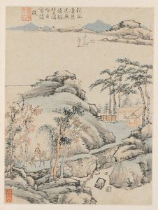 Album der saisonalen Landschaften, Blatt F vorheriges Blatt 5, 1668 von Xiao Yuncong