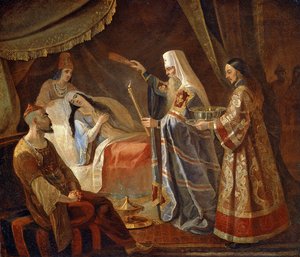 Metropolitan Alexis heilt die tatarische Königin Taidula von Blindheit