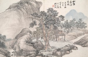 Lesen im abgelegenen Kiefernstudio (Song yin an) von Yang Borun