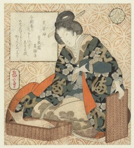 Der Gott Ebisu (Serie: Eine Parodie auf die sieben Glücksgötter, Mitate shichifukujin) von Yashima Gakutei