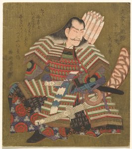 Taira no Tadanori, aus der Serie Sechs unsterbliche Samurai-Dichter (Buke Rokkasen) von Yashima Gakutei
