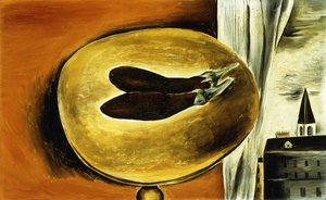 Stillleben mit Aubergine und Stadtansicht von Yasuo Kuniyoshi