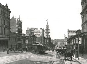 Bourke Street Blick nach Osten, Melbourne, Australien, 1895 von York and Son
