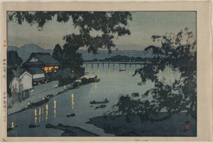 Abend am Chikugo-Fluss